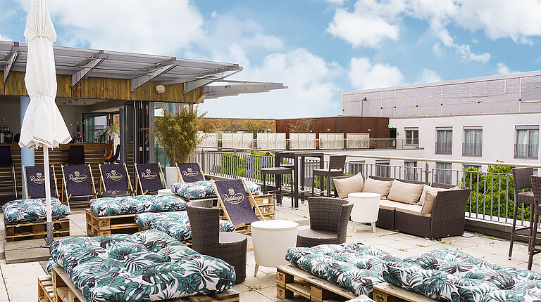 Rooftop bar at centrovital hotel